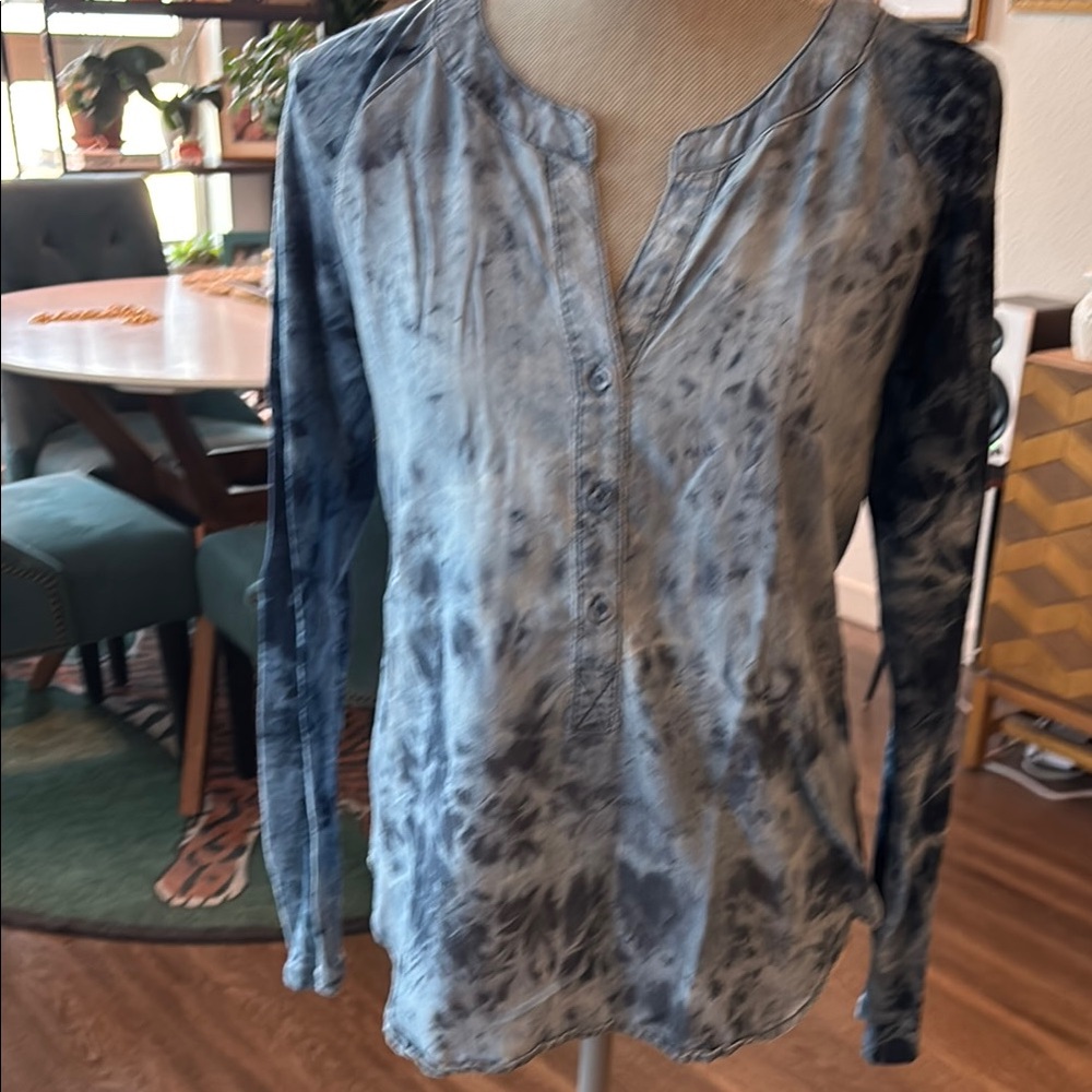 Tie-Dye Cloth and Stone super soft and comfy DenimishLong Sleeve Shirt